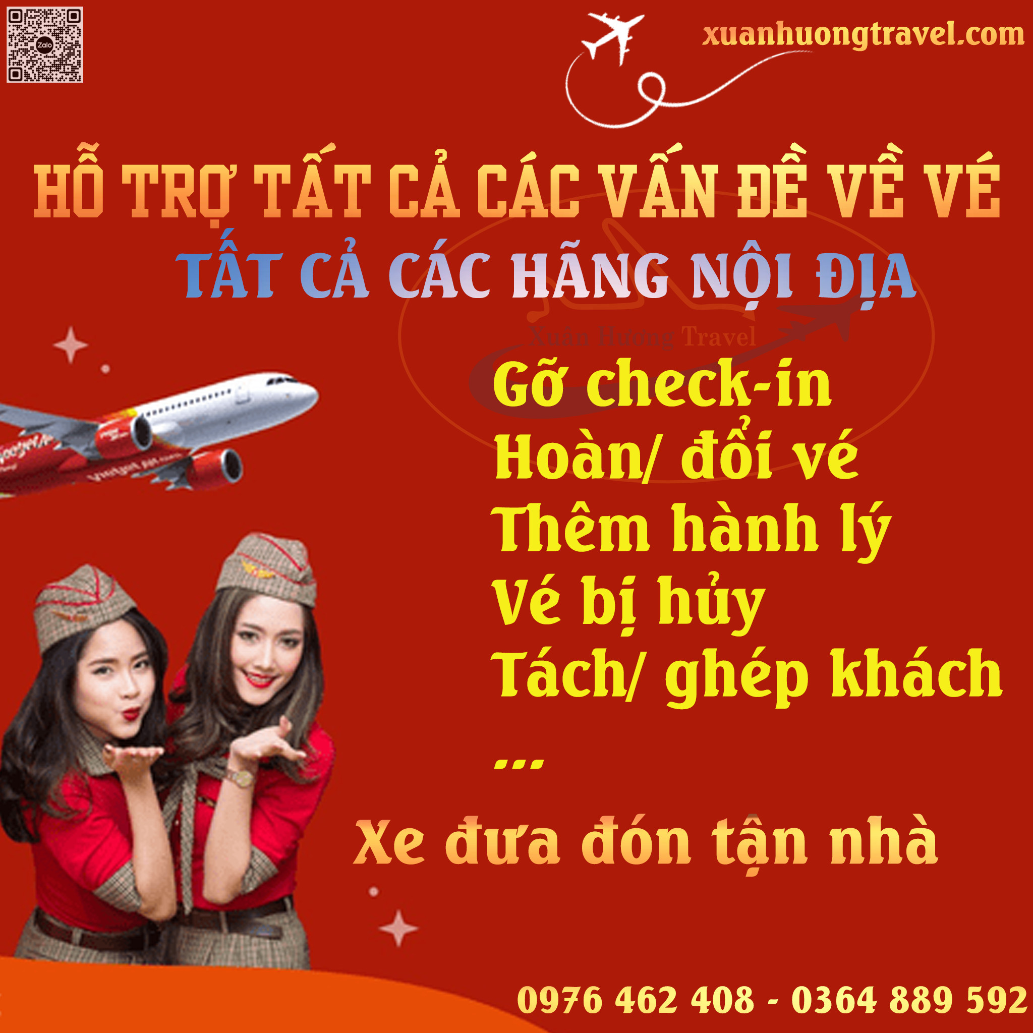 Website phòng vé Xuân Hương Travel